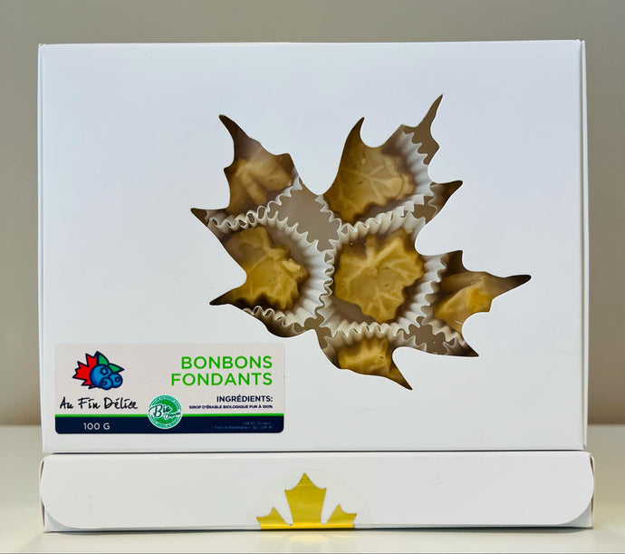Bonbons fondants d'érable biologiques 100% pur